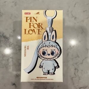 POP MART Pin For Love The Monsters Labubu Vinyl Plush Pendant Blind Box V4